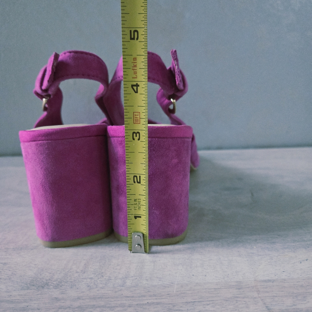 Seychelles EUC Slingback Chunky Heels 8.5 Purple Magenta - Picture 13 of 16